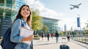 Jóvenes y profesionales durante una clase internacional de Estudiar inglés en el exterior.